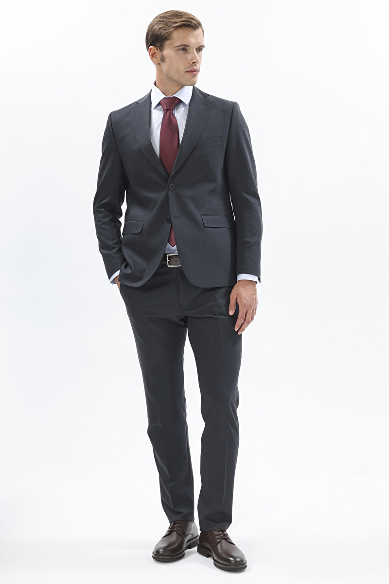 Finesuits Erkek Düz Yün Karışımlı Takım Elbise 2522101001.DZYNMY6R