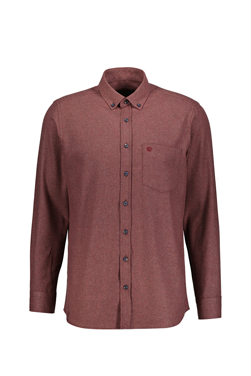 Finesuits Erkek Flanel Düz Gömlek 2522204006.FLC