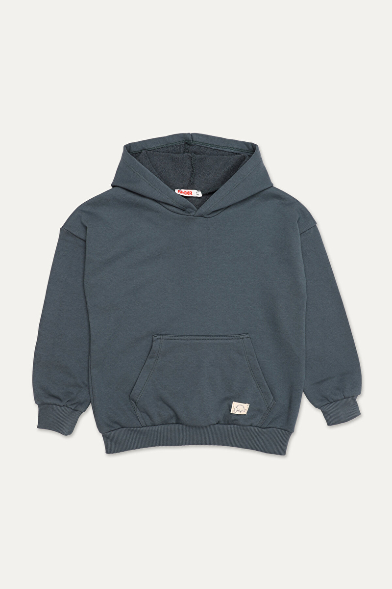 Funfair Erkek Çocuk Basic Kapüşonlu Sweatshirt 2526207002.BK