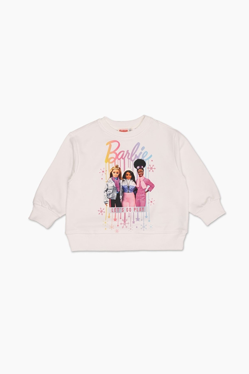 Barbıe © Mattel Funfair Kız Çocuk Sweatshirt 262OZBR-1003 Ekru