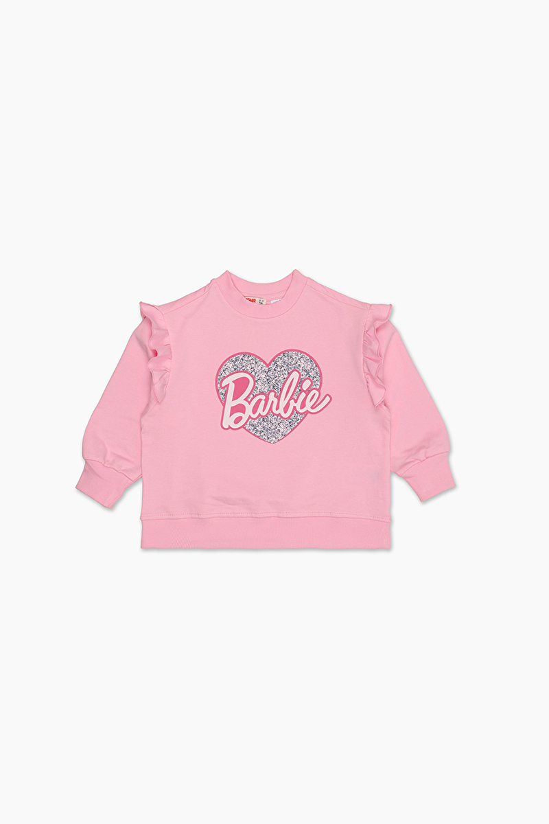 Barbıe © Mattel Funfair Kız Çocuk Sweatshirt 262OZBR-1004 Pembe