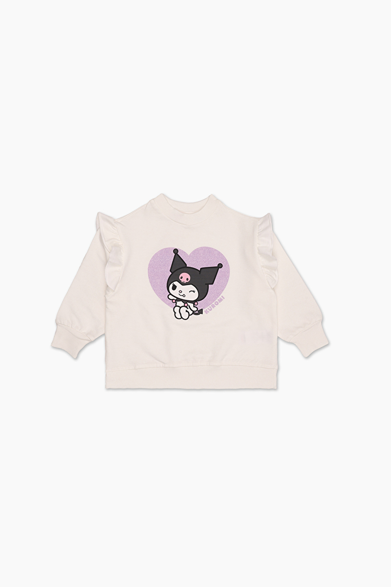 Kuromı © Sanrıo Funfair Kız Çocuk Sweatshirt 261OZKR-1001 Ekru