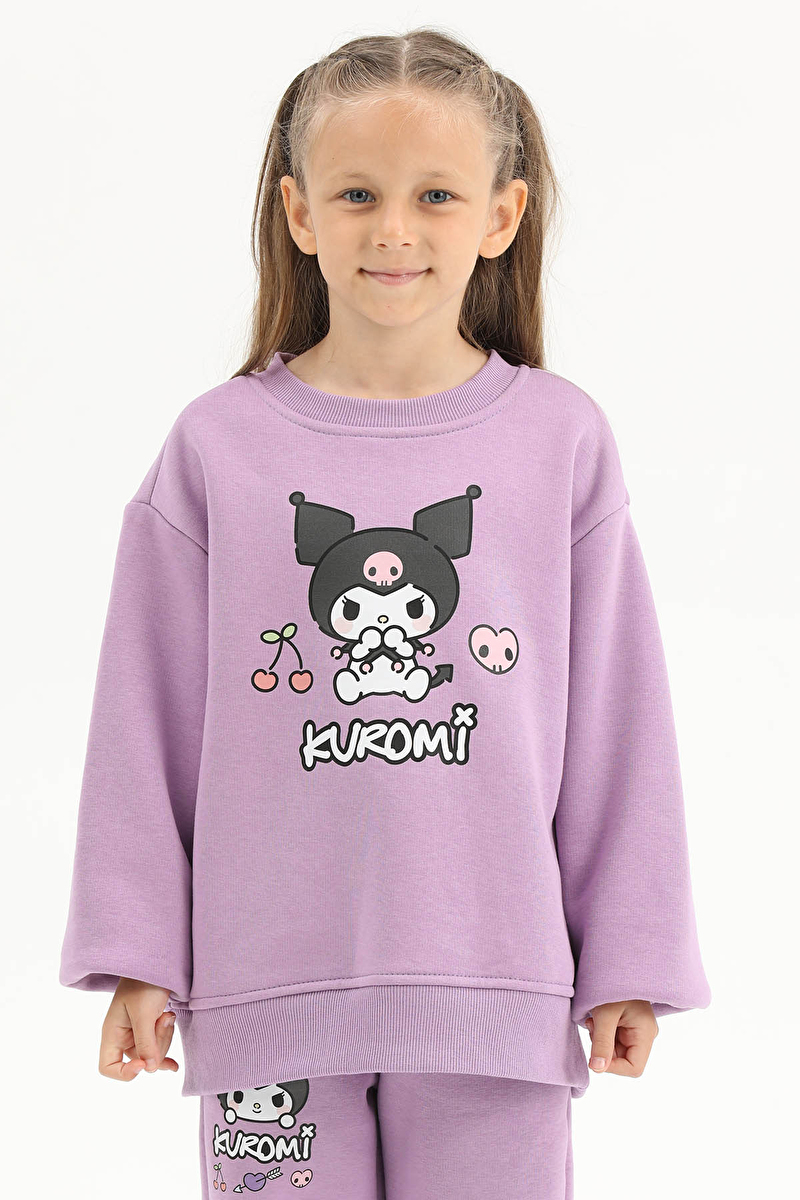 Kuromı © Sanrıo Funfair Kız Çocuk Sweatshirt 261OZKR-1002 Lila