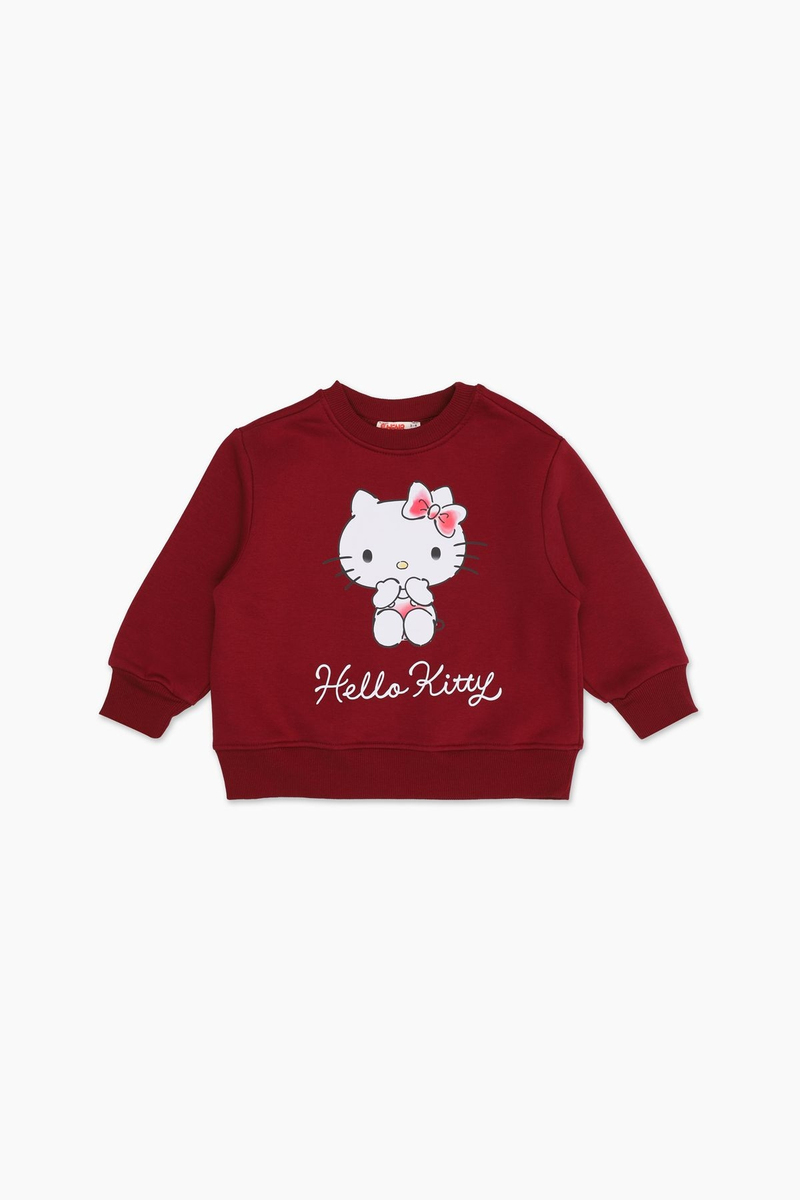 Hello Kıtty © Sanrıo Funfair Kız Çocuk Sweatshirt 262OZHK-1001 Bordo