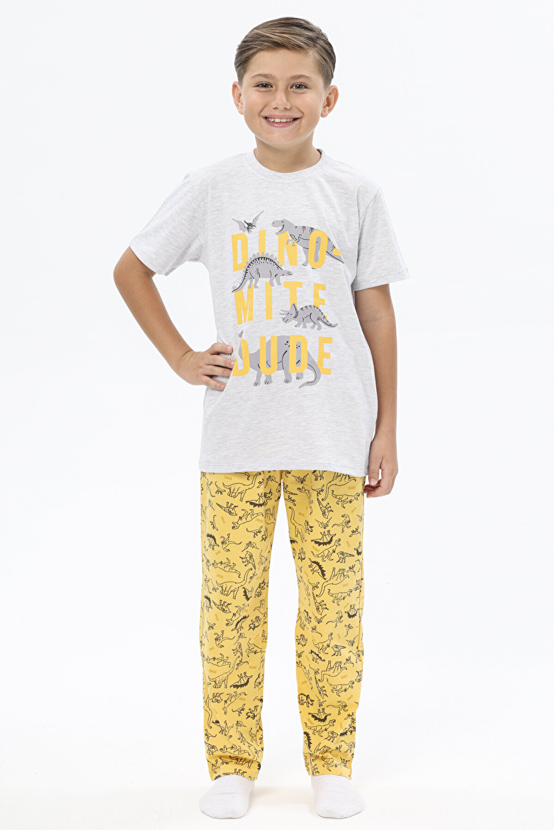 Funfair Erkek Çocuk Kısa Kollu Baskılı Pijama Takımı 251EC10PL
