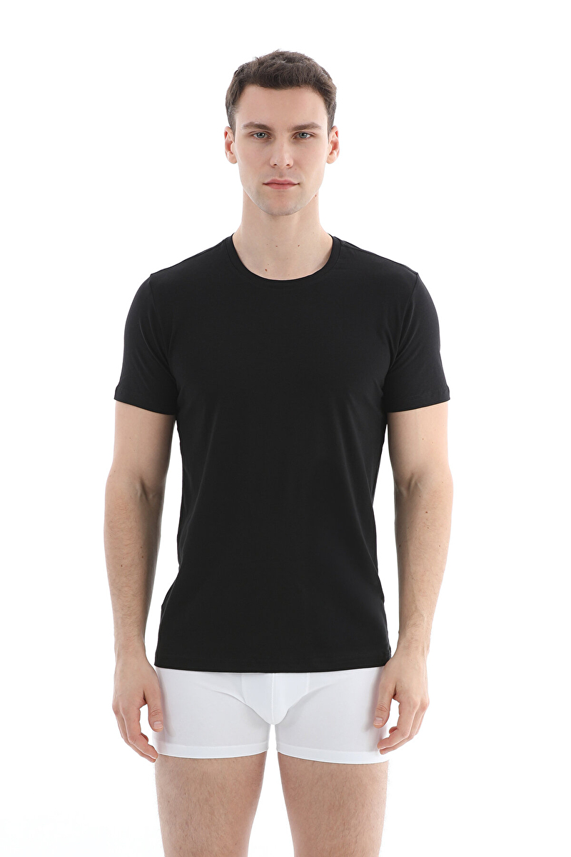 Cottons & Clouds Erkek İkili Bisiklet Yaka Kısa Kollu Fanila CC9675