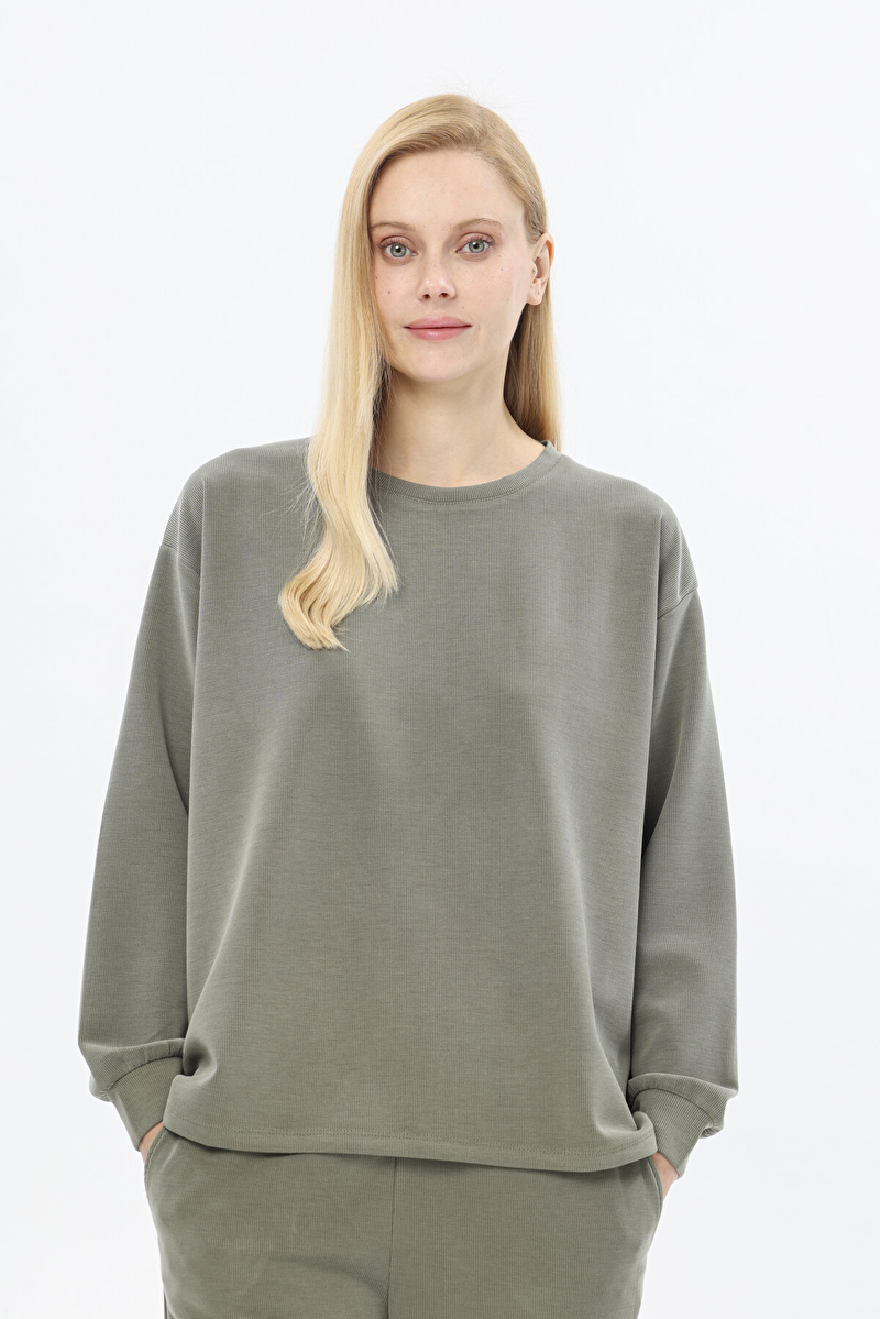 Shefame Kadın Bisiklet Yaka Sweatshirt 252K7004TR