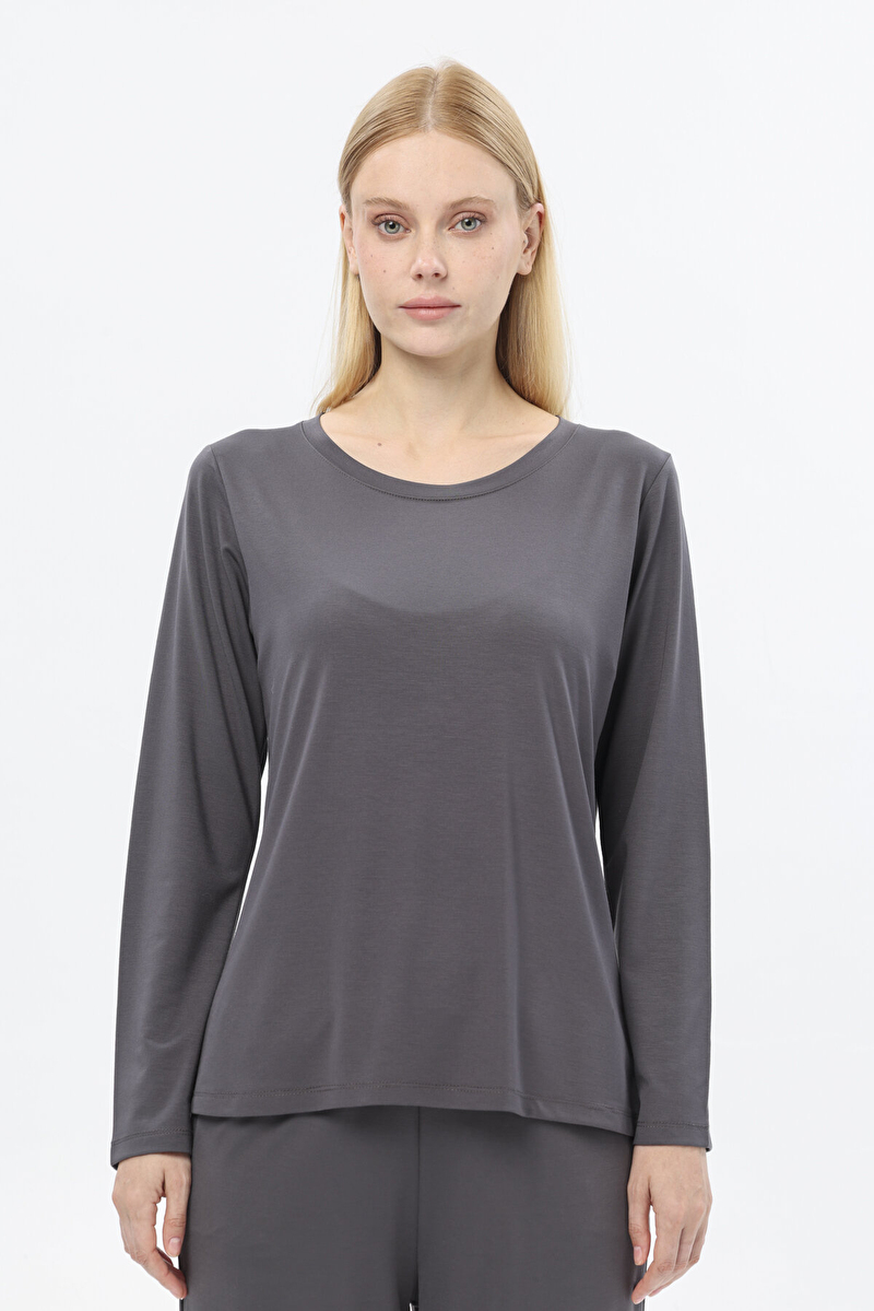 Shefame Kadın Uzun Kollu Pijama Üstü 252K7011TR