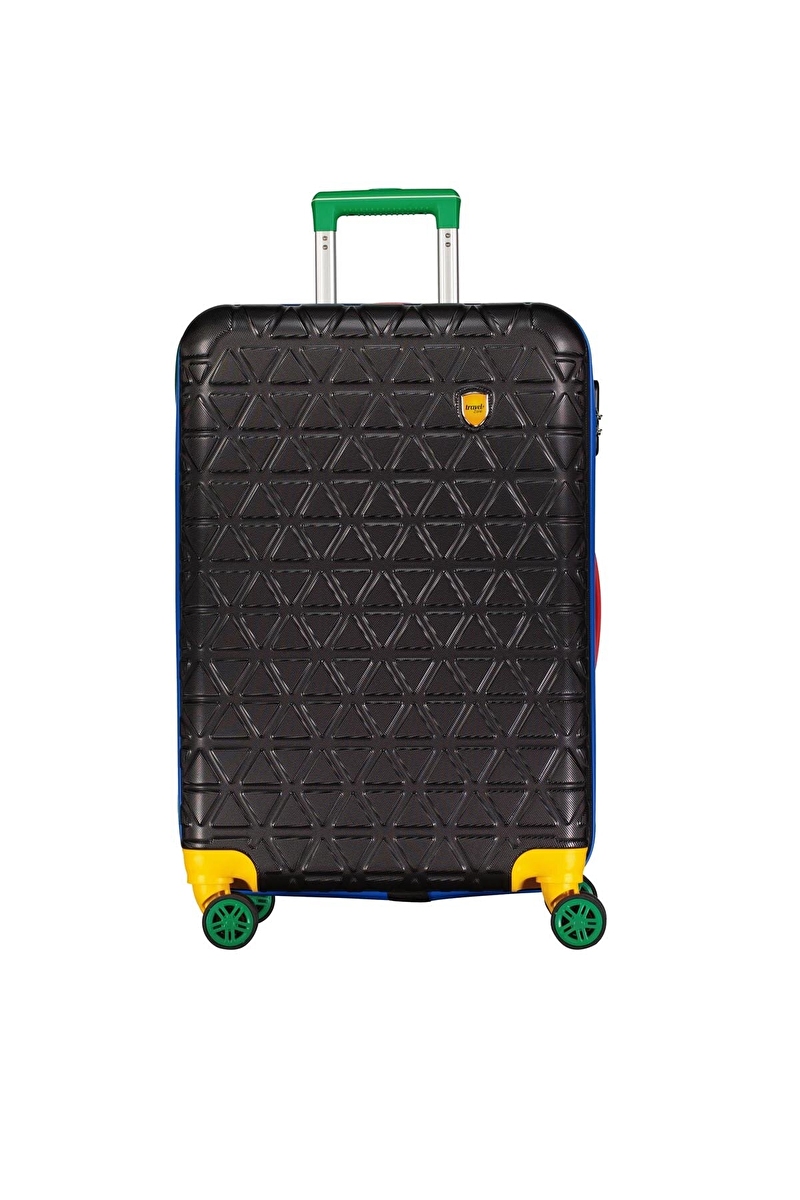 Travel Zone Sert Orta Boy Valiz 26TZ153-ABS800- 60CM Siyah