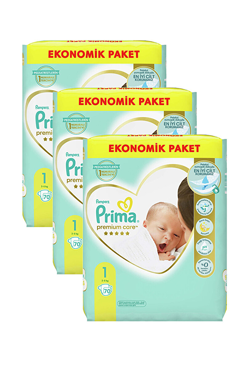 Prima Premium Care Eko Yenidoğan(1) 2-5 Kg 3 x 70li