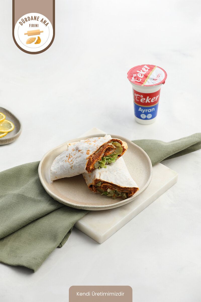 Dürdane Ana Çiğ Köfte Dürüm + Ayran 170 Ml