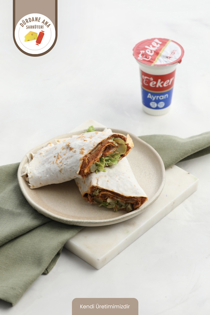 Dürdane Ana Çiğ Köfte Dürüm + Ayran 170 Ml