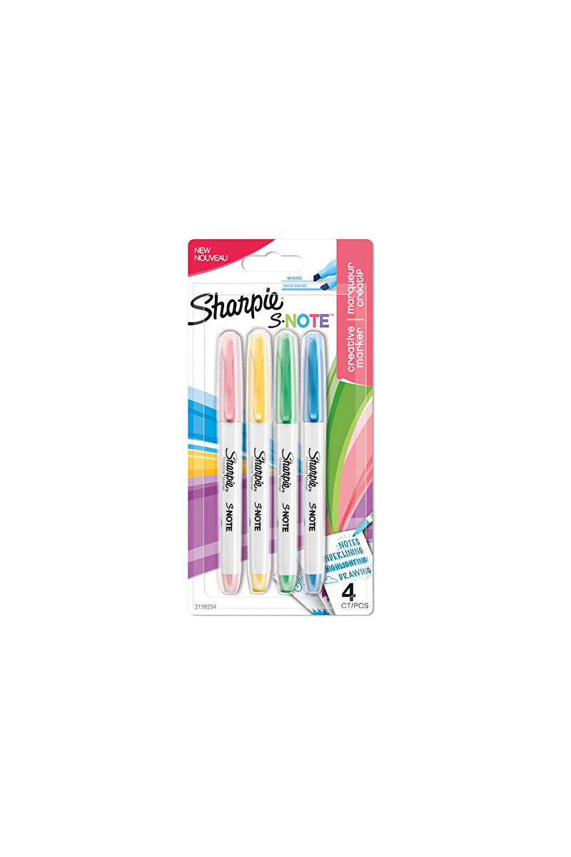 Sharpie Snote 4'lü Blister, Karışık