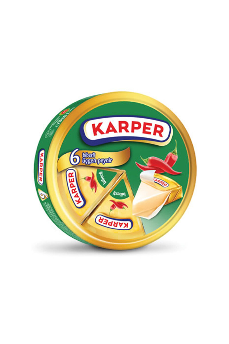 Karper Biberli Üçgen Peynir 6'lı 108 G