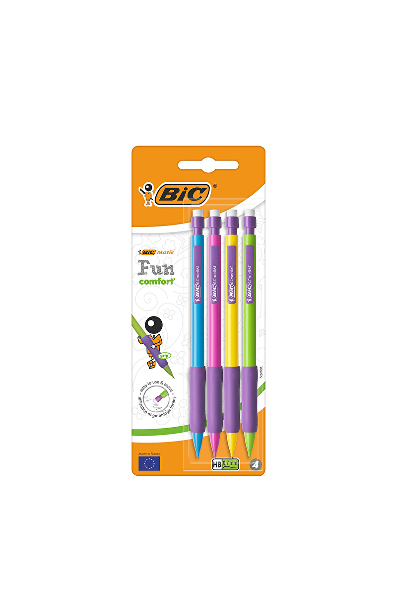 Bic Matic Grip Fun 0.7 Versatil Kalem 4lü Blister