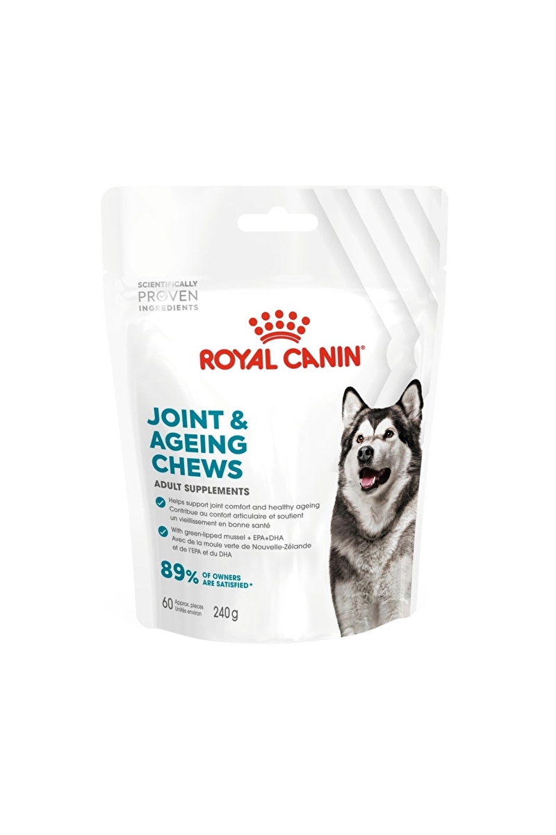 Joint&Ageing Chews Yetişkin Köpekler İçin Eklem ve Sağlıklı Yaşlanmayı Destekleyen Tamamlayıcı Ödül Maması (Fonksiyonel Beslenme Desteği) 240g