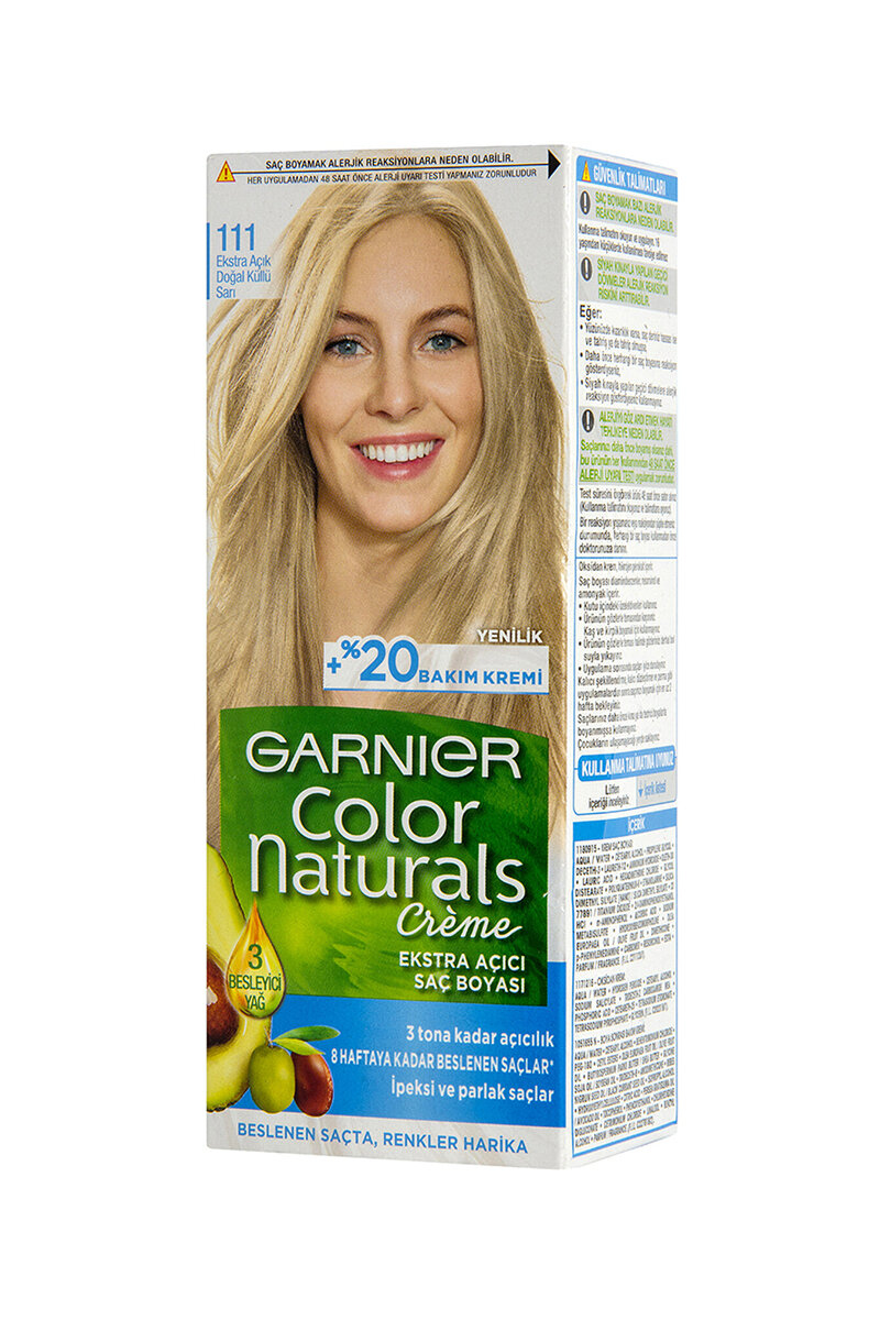 Garnier Color Naturals Saç Boyası 111 Ekstra Açık Doğal Küllü Sarı Saç Boyası