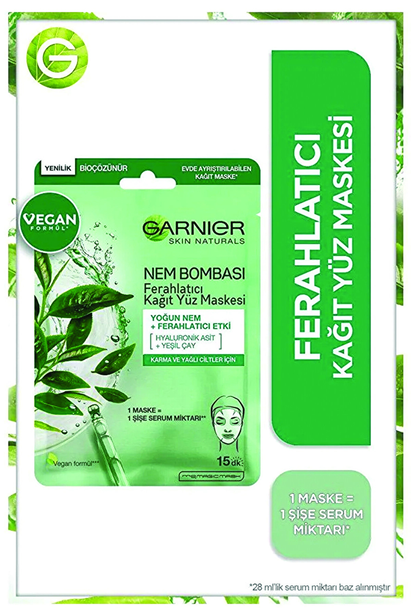 Garnier Kağıt Maske Ferahlatıcı