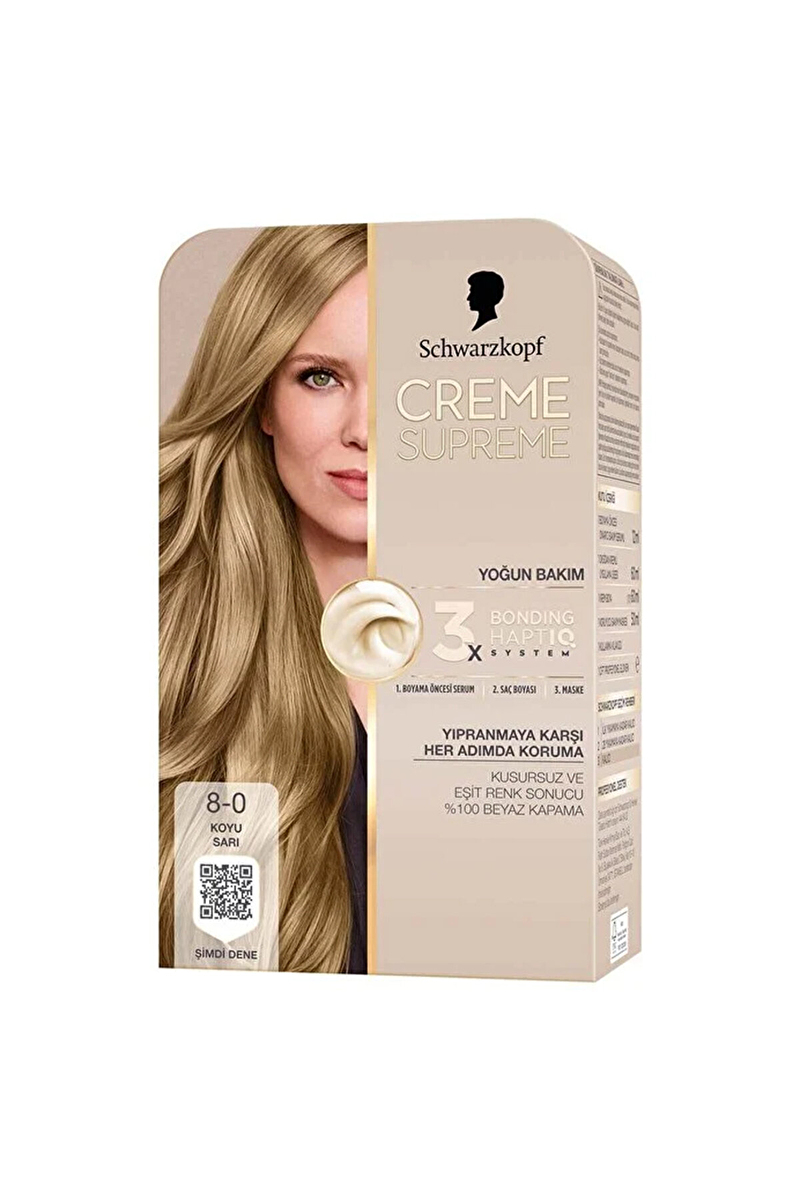 Creme Supreme Saç Boyası 8-0 Koyu Sarı