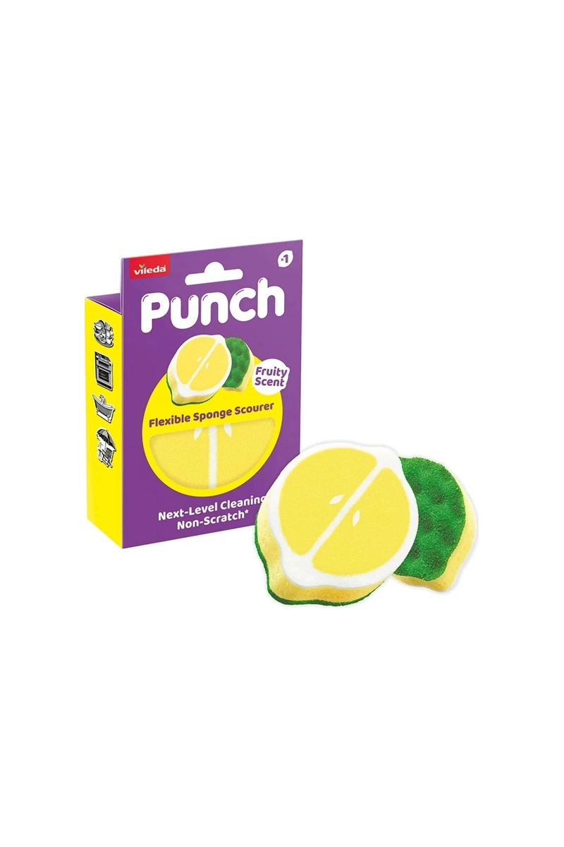 Vileda Punch Esnek Bulaşık Süngeri Limon