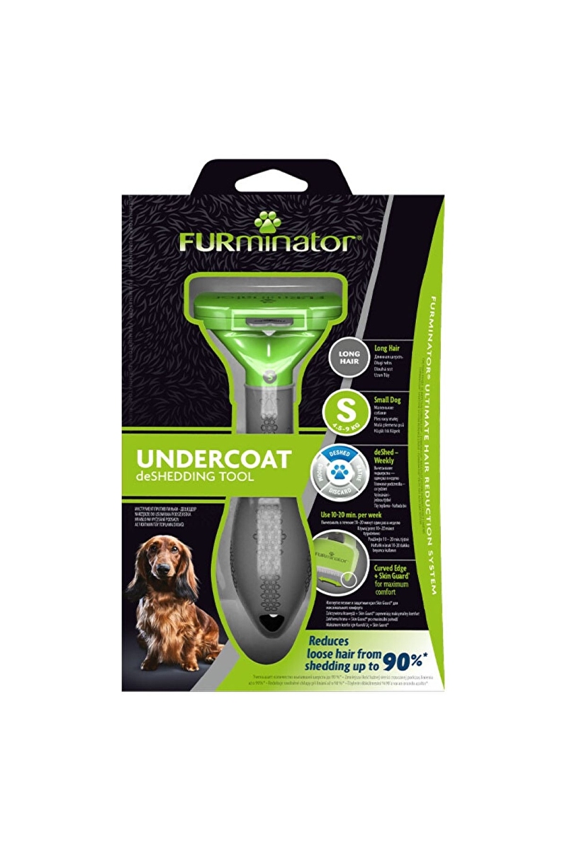 Furminator Köpek Tarağı - Uzun Tüylü Küçük Irk Köpekler için - S
