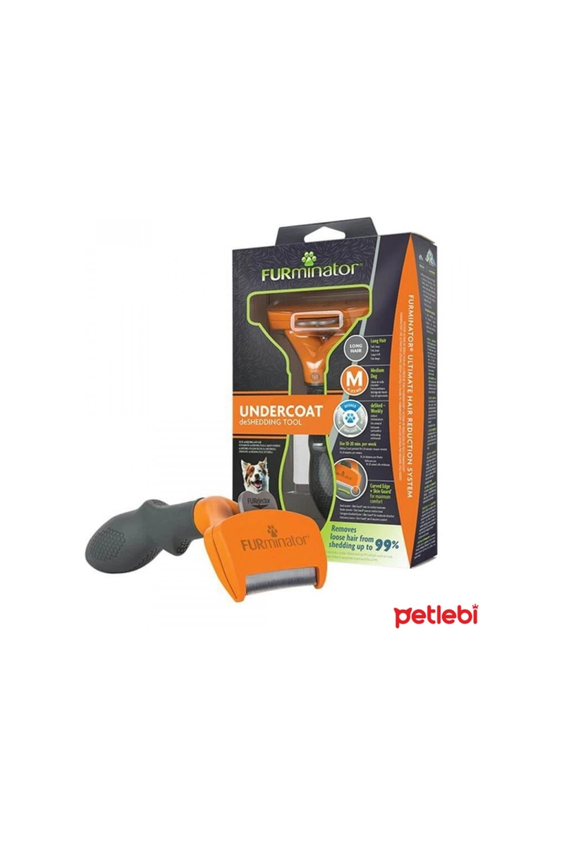 Furminator Köpek Tarağı - Uzun Tüylü Orta Irk Köpekler için - M