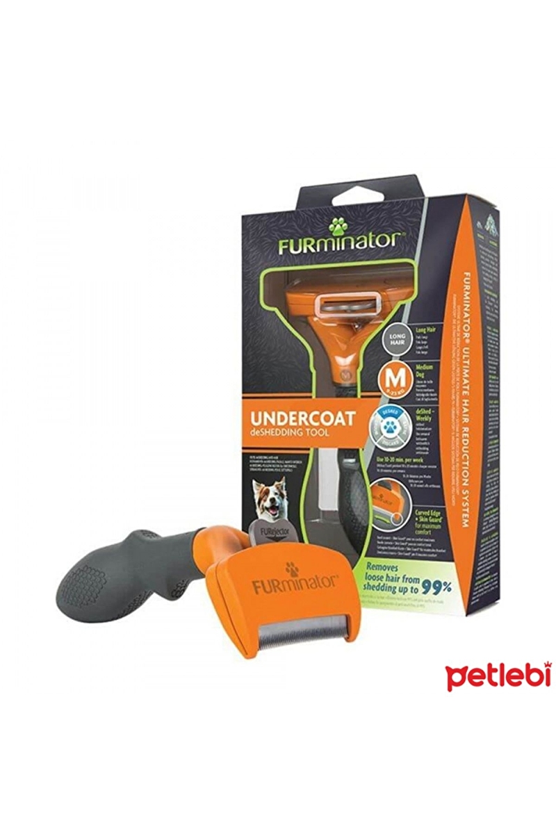 Furminator Köpek Tarağı - Uzun Tüylü Orta Irk Köpekler için - M