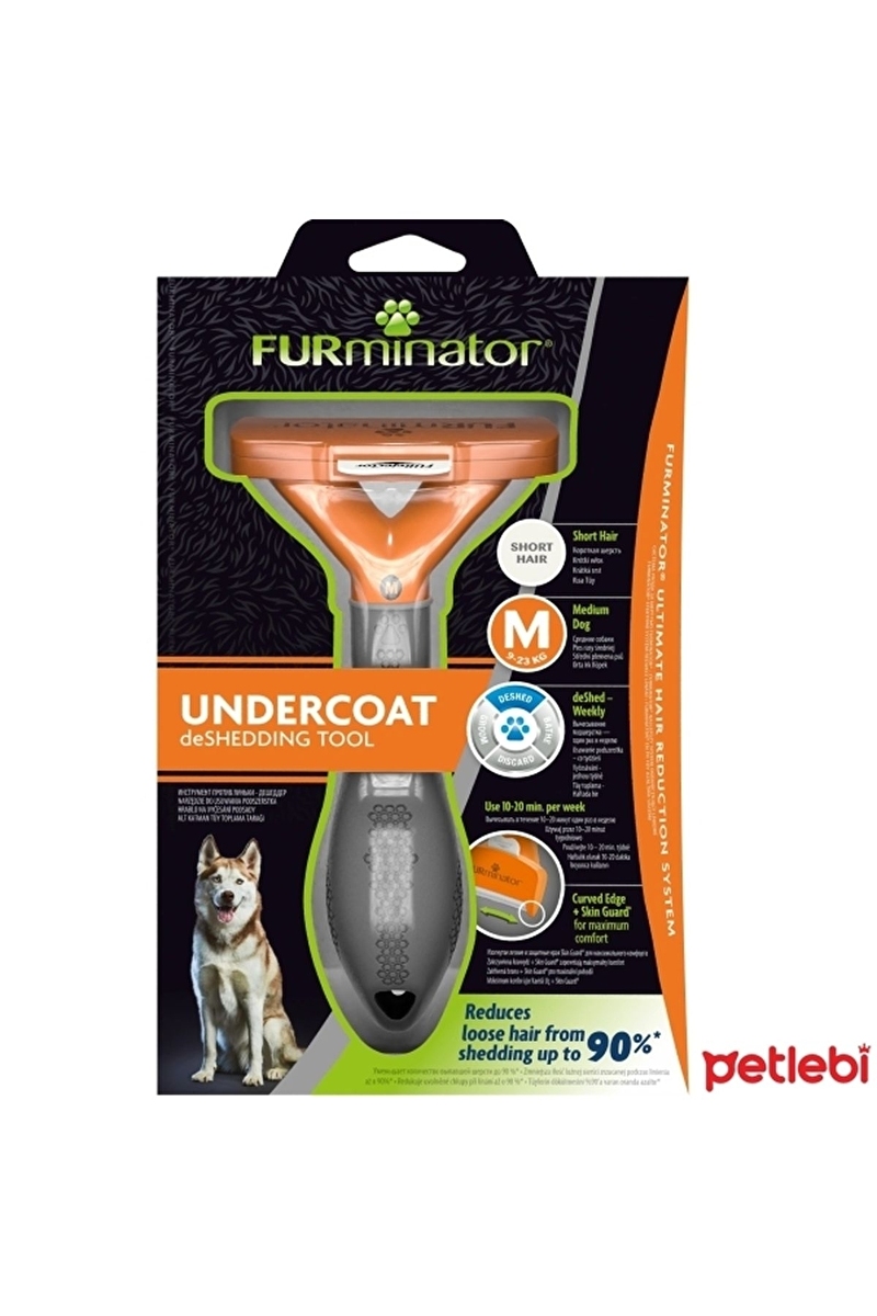 Furminator Köpek Tarağı - Kısa Tüylü Orta Irk Köpekler için - M
