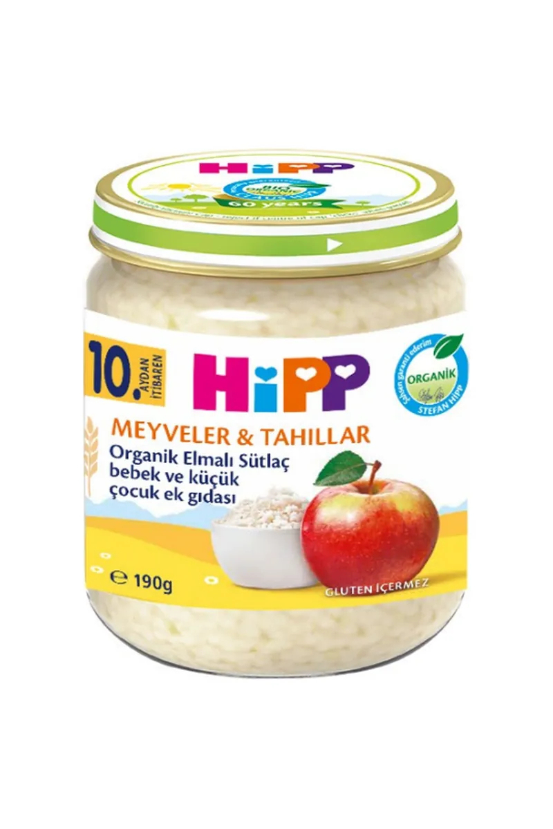 Hipp Elmalı Sütlaç Organik Kaşık Mamas 190 g