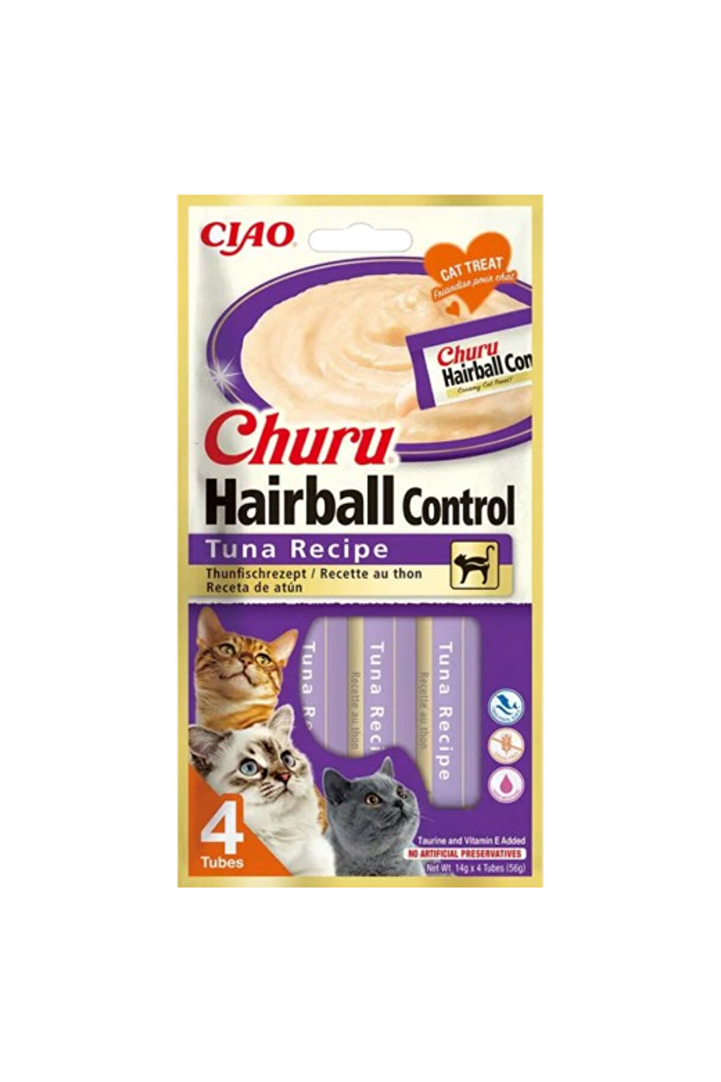 Ciao Churu Hairball -Tüy Yumağı Kontrollü- Ton Balıklı Ödül Maması