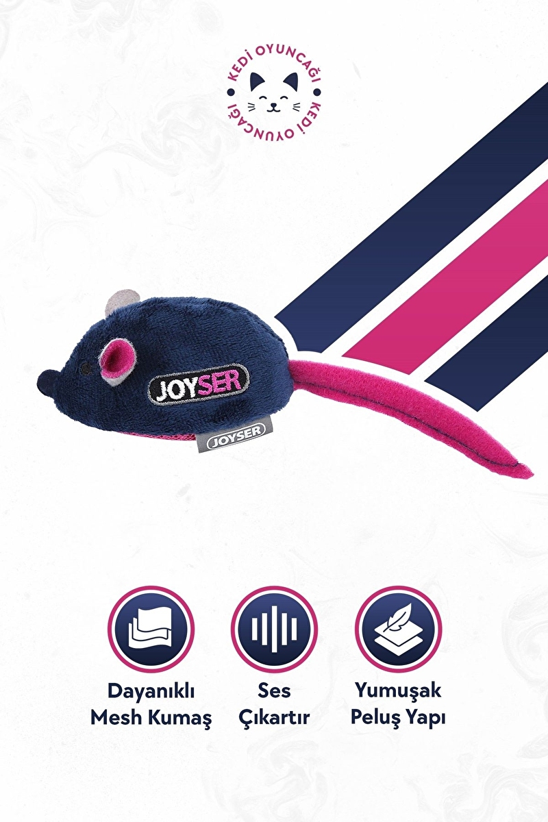 Joyser Sesli Hareketli Fare Kedi Oyuncağı 16 cm