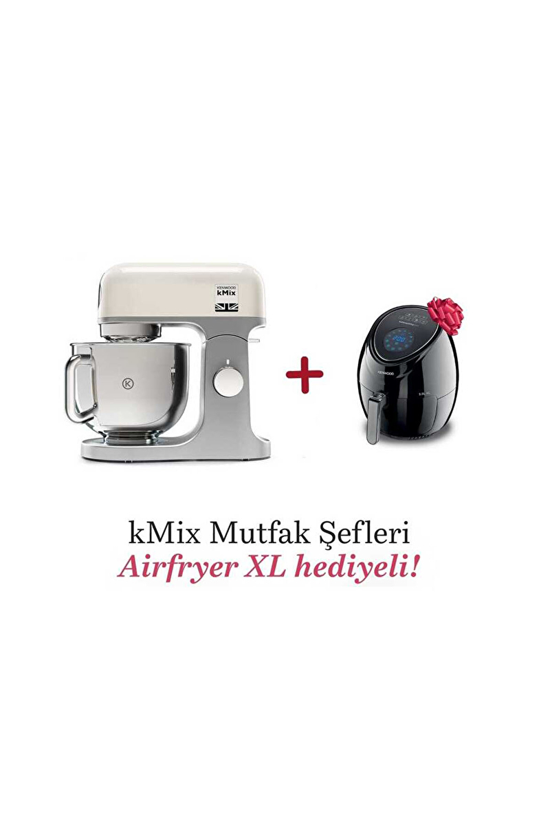 Kenwood Kmix Murfak Şefi Krem + Airfryer XL Siyah HFP30.000BK Hediyeli