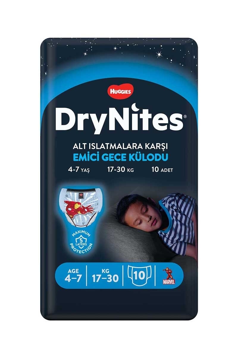 Huggies Bebek Bezi Dry Nites Small Erkek 17-30 kg 10 Ped