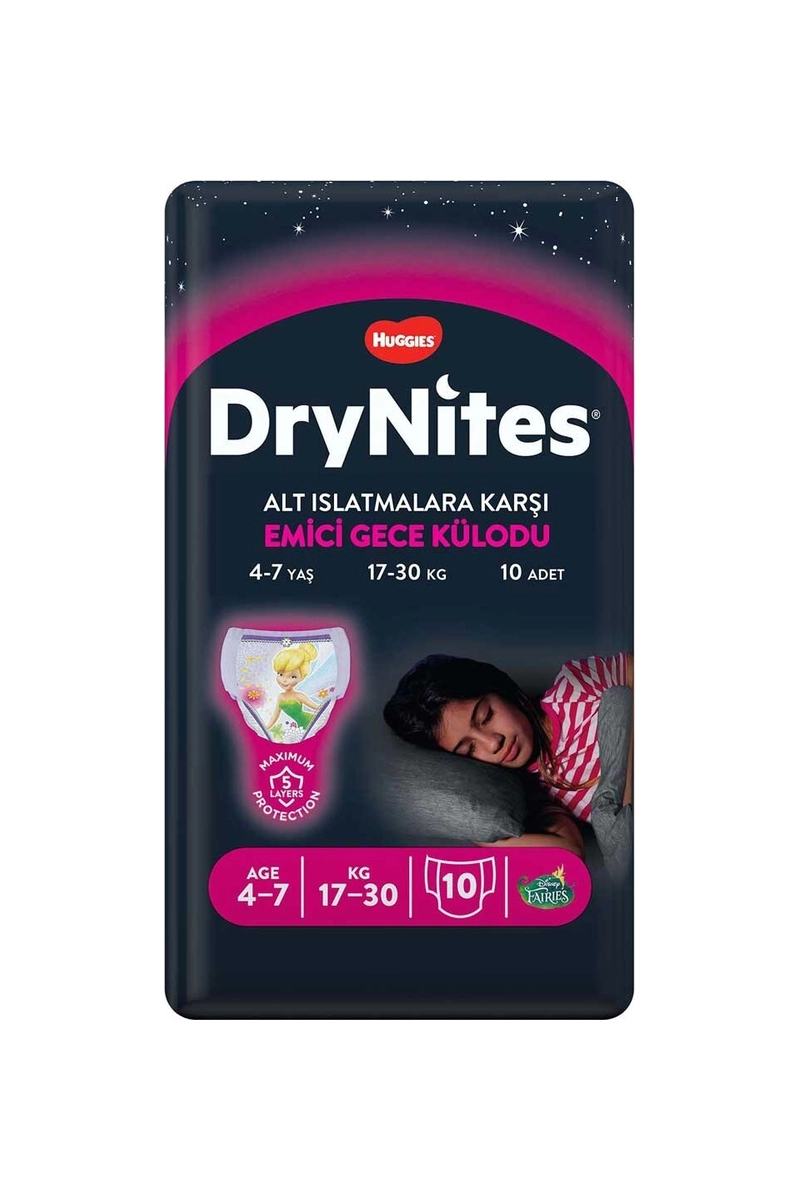 Huggies Bebek Bezi Dry Nites Small Kız 17-30 kg 10 Ped