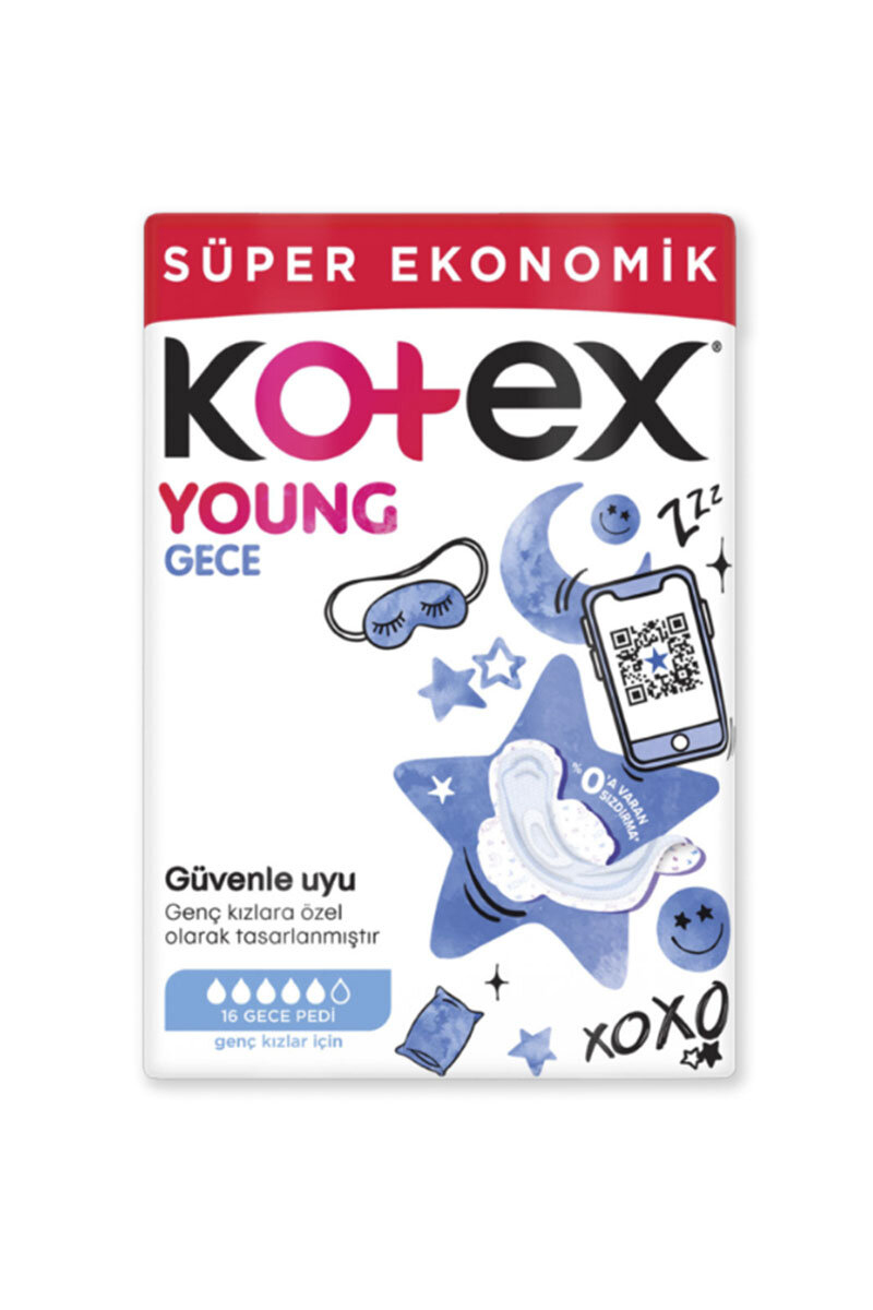 Kotex Young Ultra Süper Ekonomik Paket Gece 16'lı