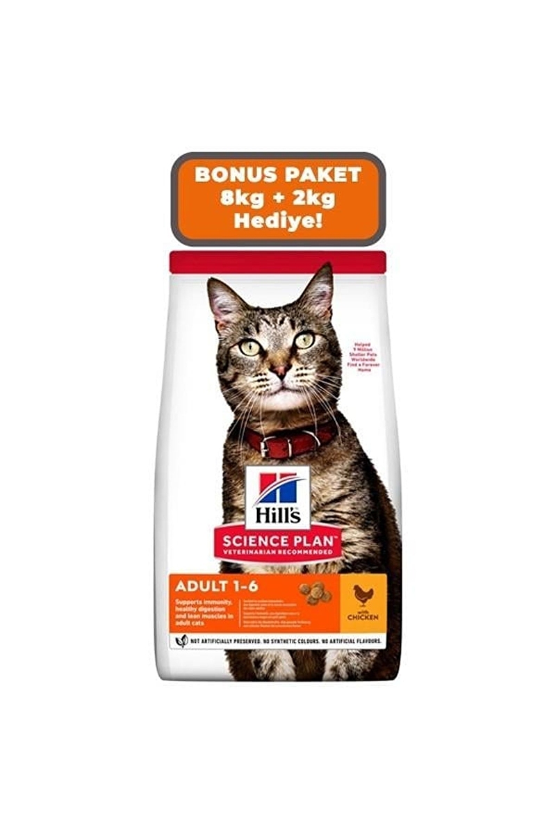 Hill's SP Tavuklu Yetişkin Kedi Maması 8+2KG