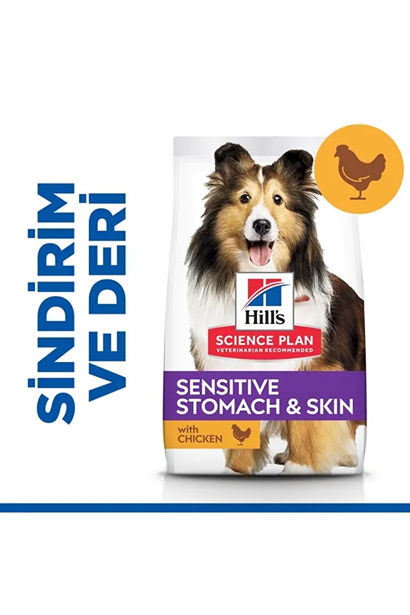 Hill's SP Mide ve Deri Hassasiyeti Tavuklu Orta ve Büyük Irk Yetişkin Köpek Maması 2.5KG