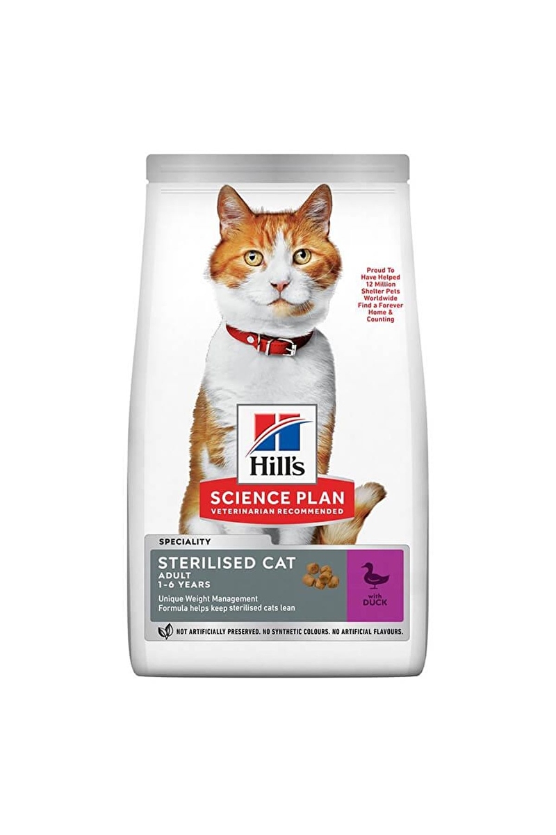 Hill's SP Ördekli Kısırlaştırılmış Yetişkin Kedi Maması 8+2KG