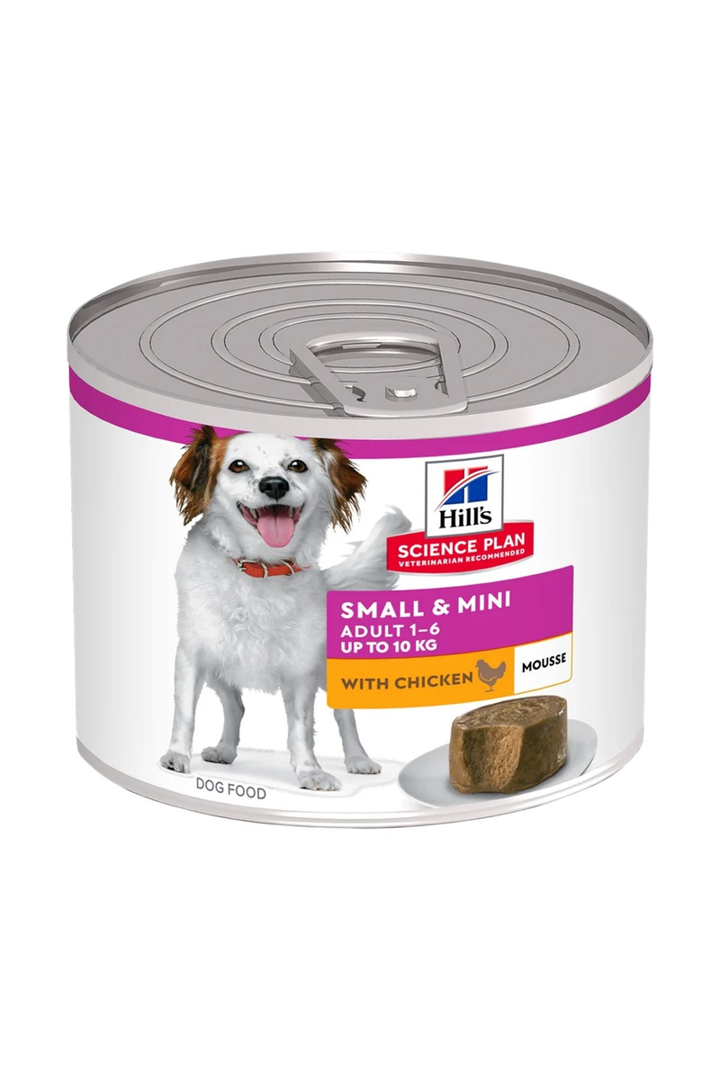 Hill's SP Küçük ve Mini Irk Yetişkin Köpek Tavuklu & Hindili Yaş Püre Konserve 12x200G