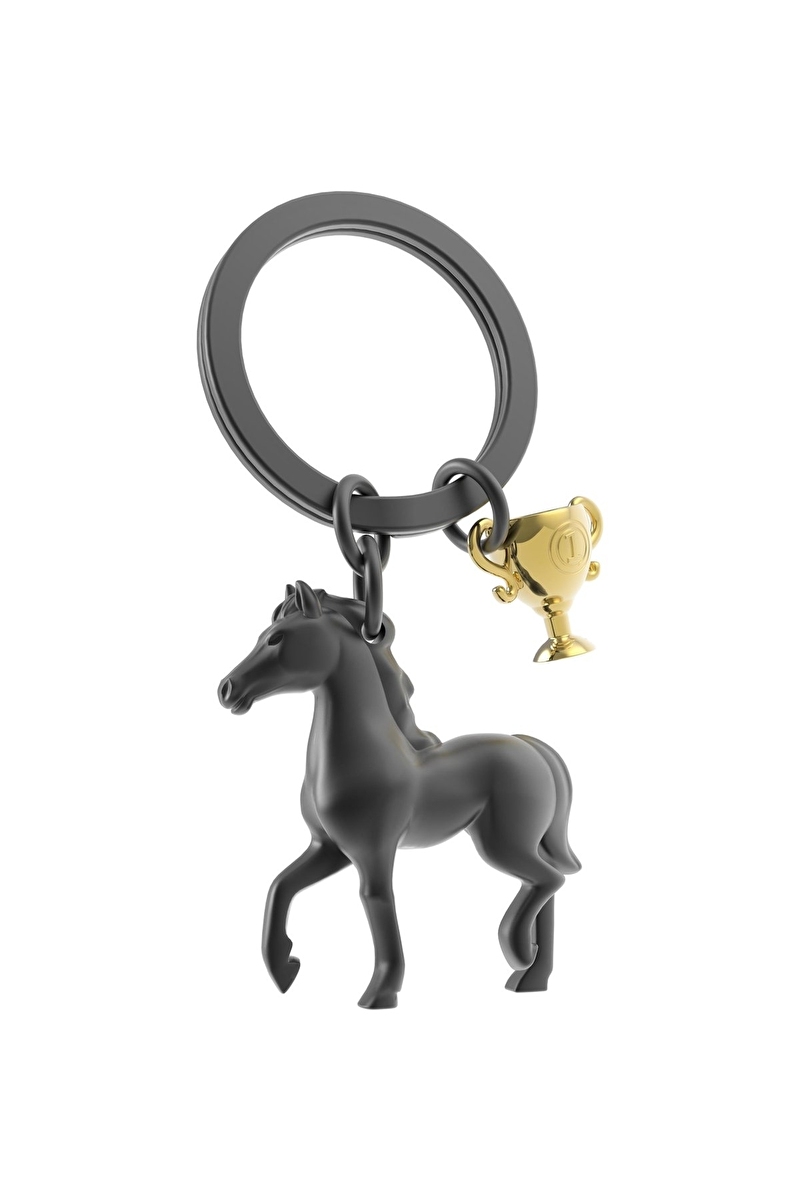 Metalmorphose Yarış Atı Anahtarlık Koyu Gri- Dore MTM235-01