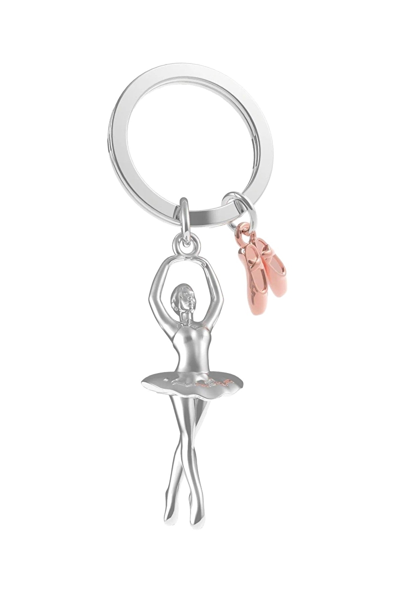 Metalmorphose Balerin Anahtarlık Gri- Pembe MTM220-02