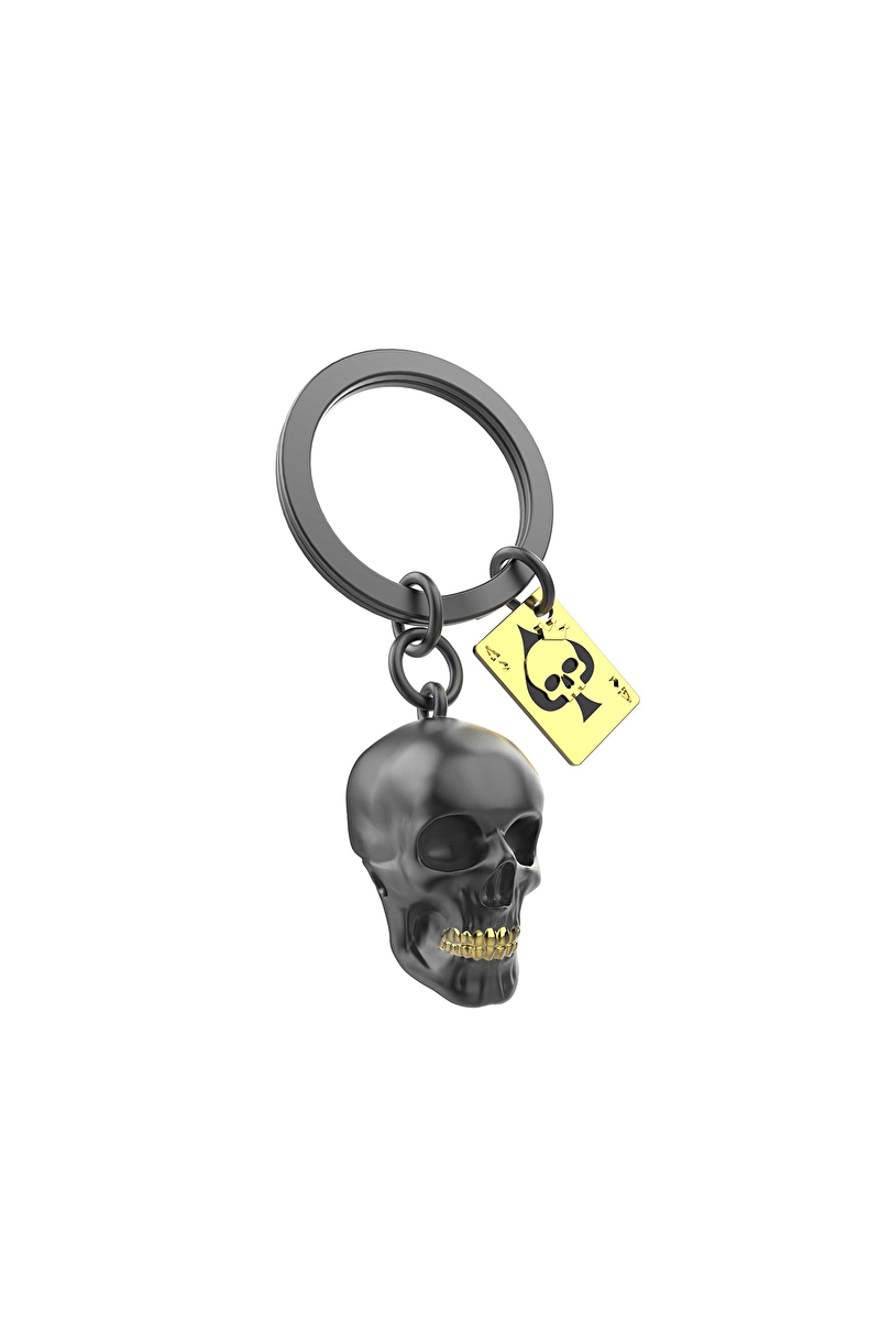 Metalmorphose Skull Anahtarlık Mat Siyah/Gold MTM137-01