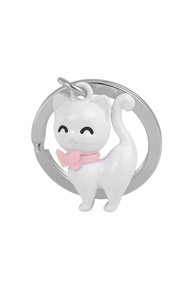 Metalmorphose Beyaz Kedi Anahtarlık MTM341-01