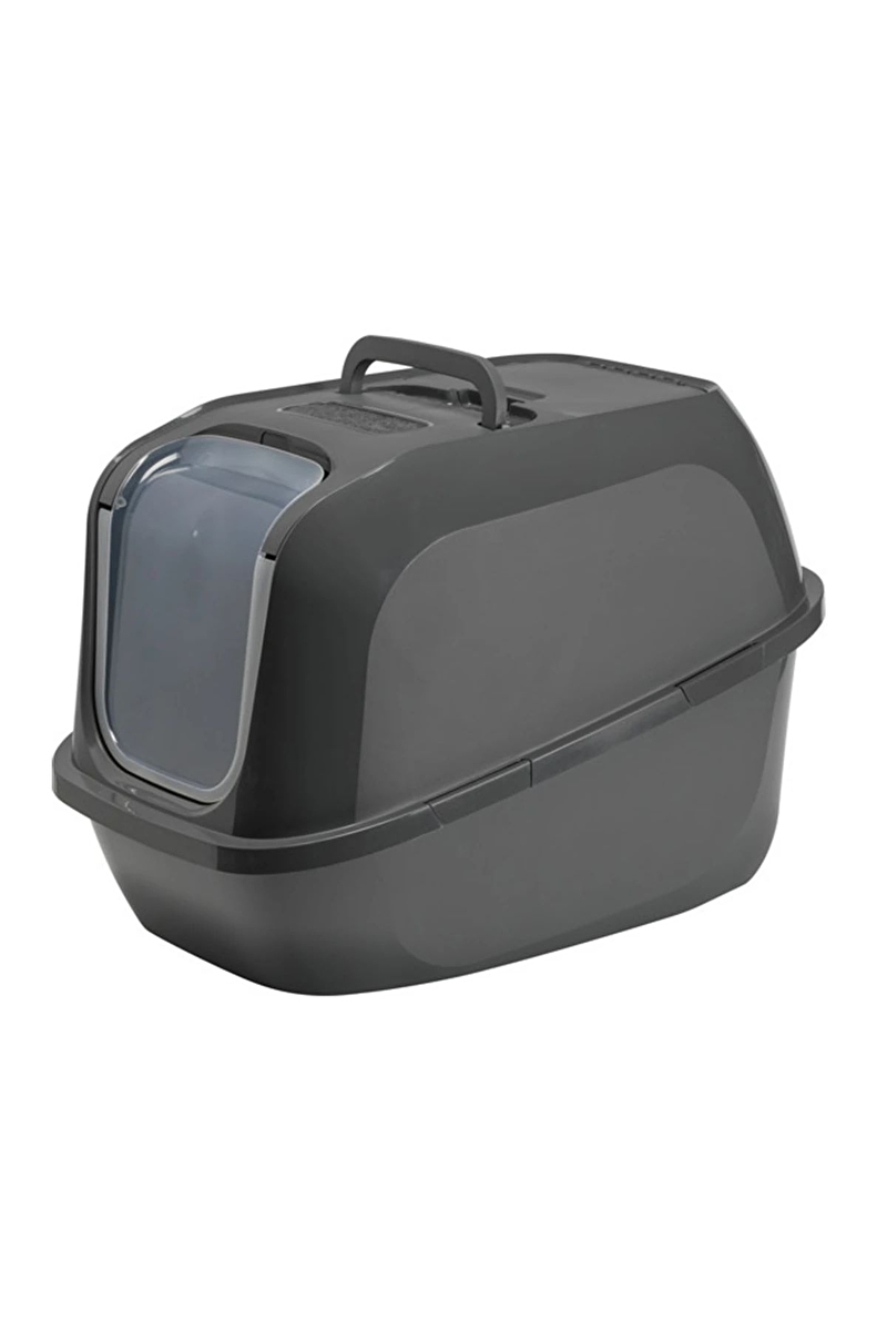 Moderna Mega Deluxe Kapalı Kedi Tuvaleti - Gri / Koyu Gri 65.8x48.6x45.8 cm