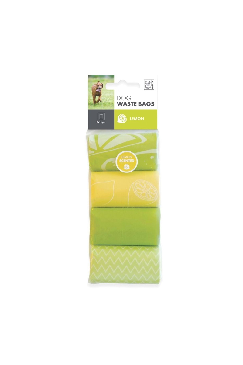 M-Pets Dışkı Poşeti 15 Yaprak Limon Kokulu 8Li Paket