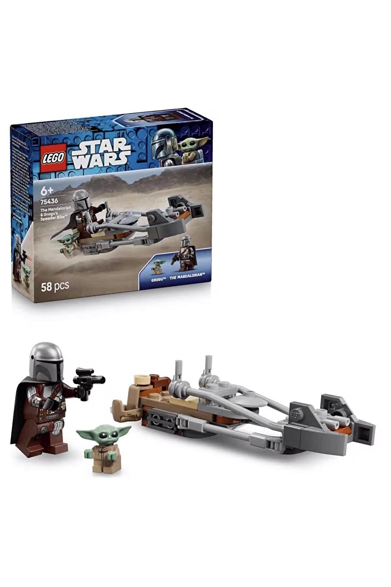 Lego Star Wars Mandalorian ve Grogu Motosikleti 75436