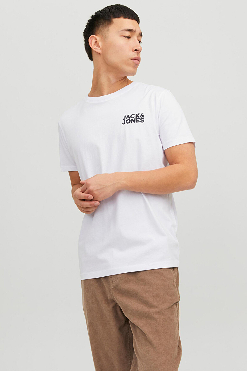 Jack&Jones Erkek Tişört 12151955 White