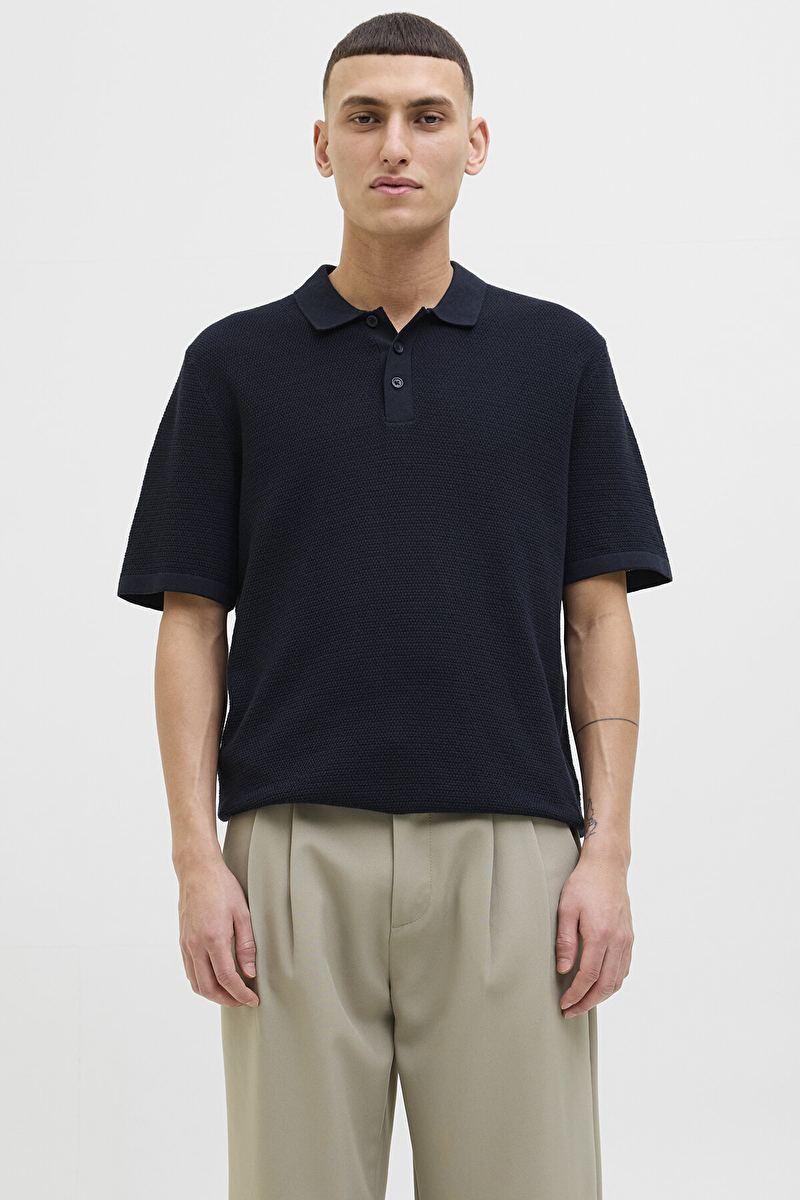 Jack&Jones Erkek Polo Yaka Tişört 12268281 NAVY BLAZER