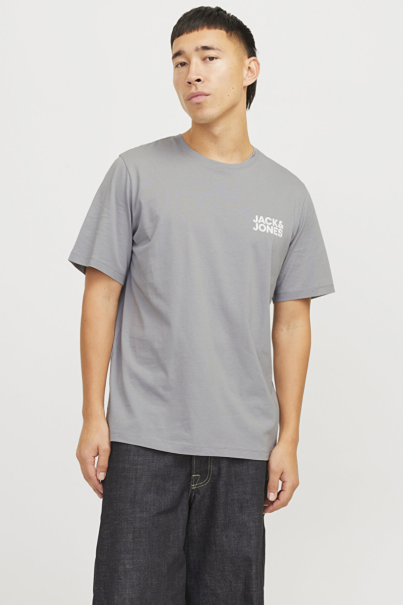 Jack&Jones Erkek Tişört 12151955 ULTIMATE GREY