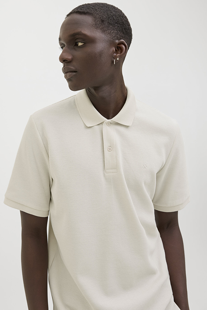 Jack&Jones Erkek Polo Yaka Tişört 12268130 MOONBEAM